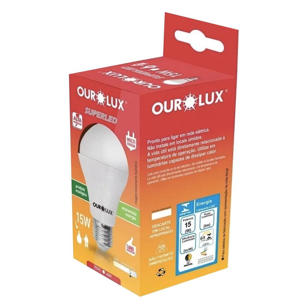 Ourolux lâmpada superled bivolt (15w)