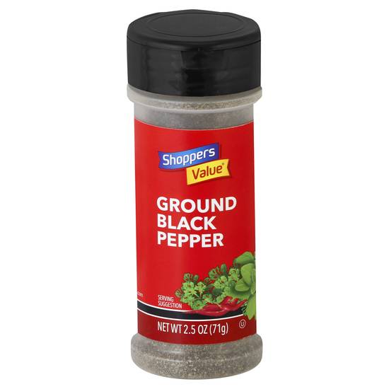 Shoppers Value Ground Black Pepper (2.5 oz)