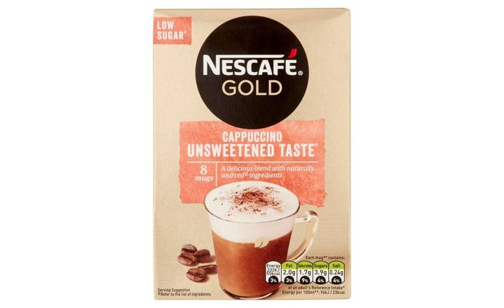 Nescafe Gold Cappuccino Unsweetened Instant Coffee 8 x 14.2g Sachets - Co-op