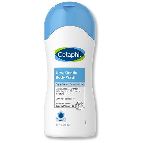Cetaphil Ultra Gentle Body Wash, Fragrance Free - 16.9 fl oz