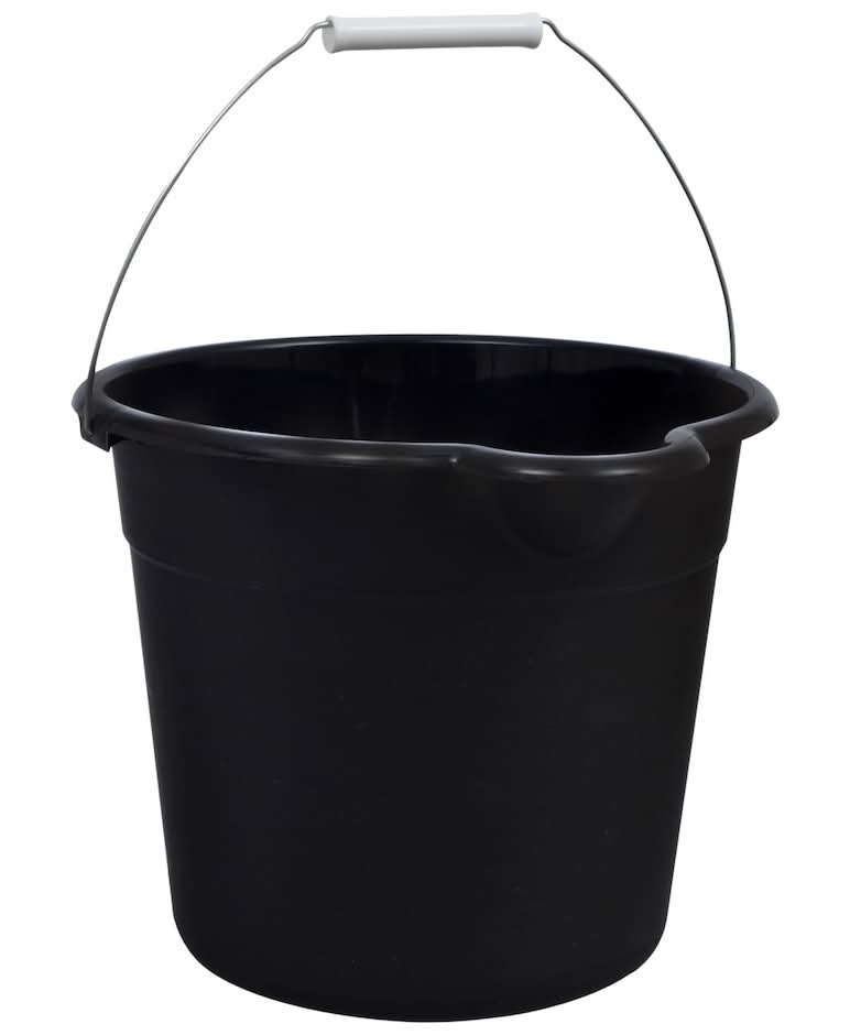 Generic Plastic Buckets With Handles 9 Qt, Black
