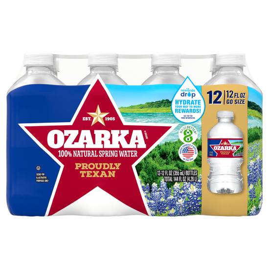 Ozarka Natural Spring Water (12 ct, 12 fl oz)