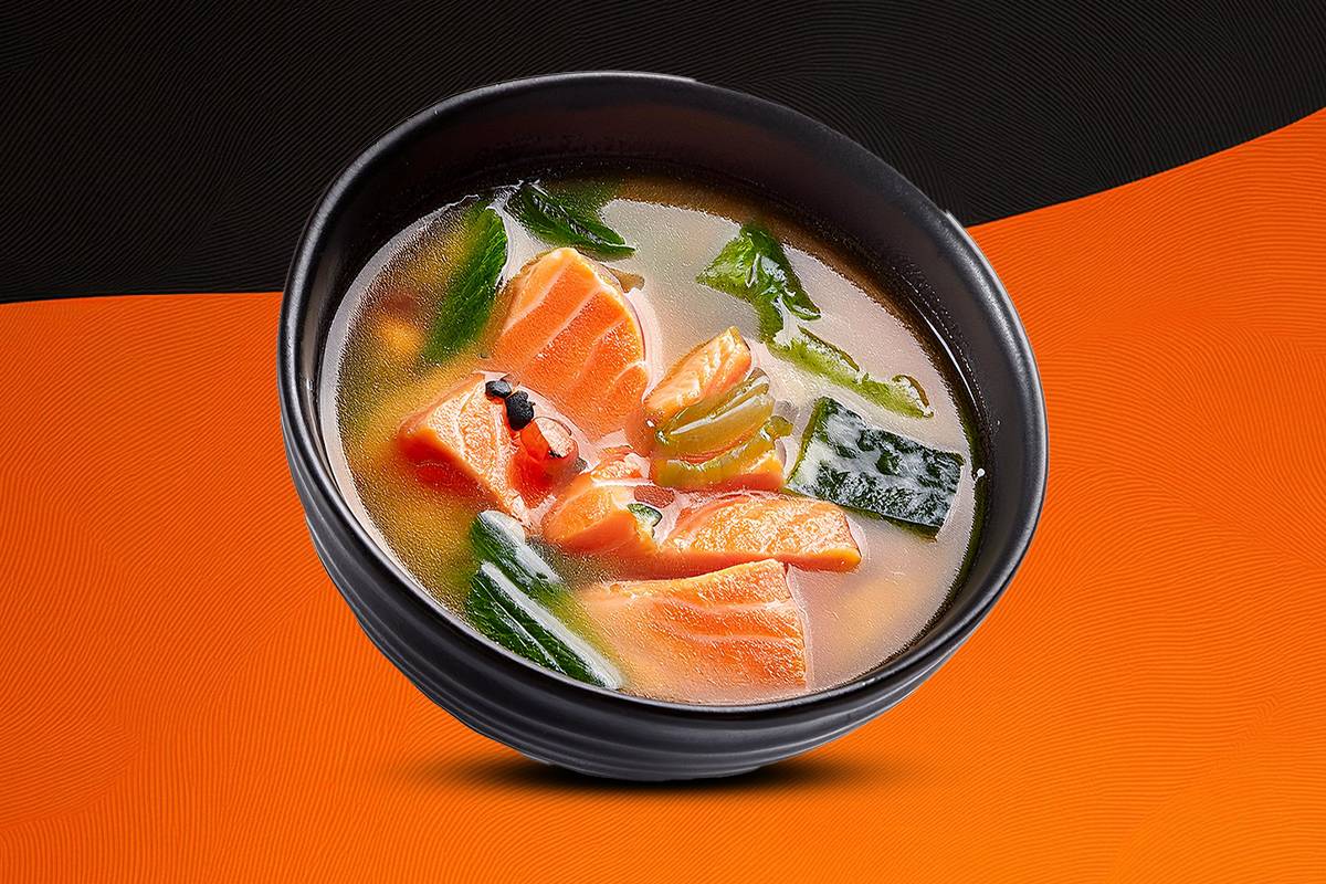 Soupe miso saumon