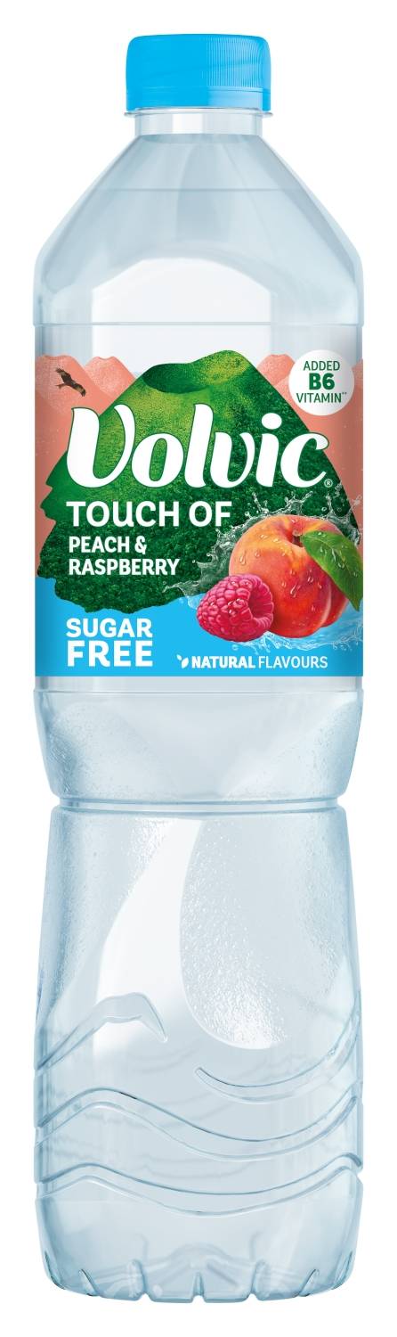 Volvic Peach & Raspberry, Sugar Free Touch Of Fruit Vitality Water (1.5L)