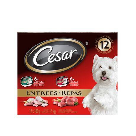 Cesar Entrées Variety Wet Dog Food (1.2 kg, 12 ct)