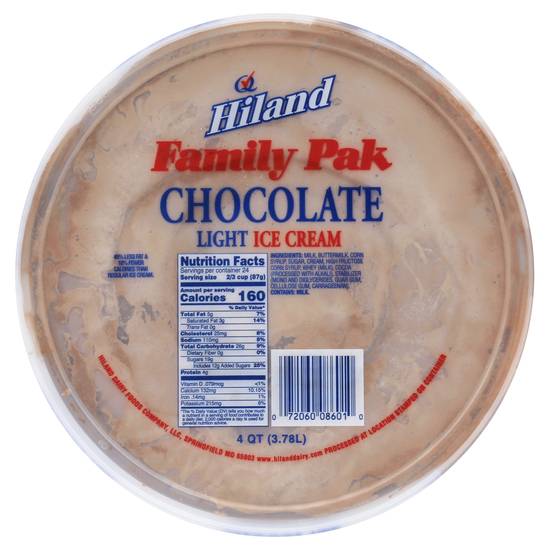 Hiland Light Ice Cream (chocolate)