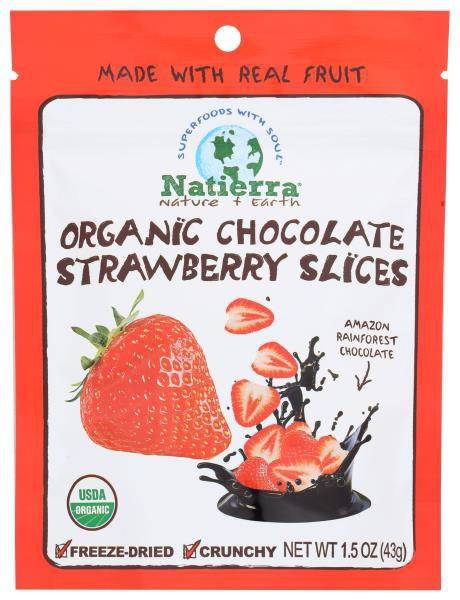 Natierra Organic Freeze-Dried Chocolate Strawberry Slices (1.5 oz)