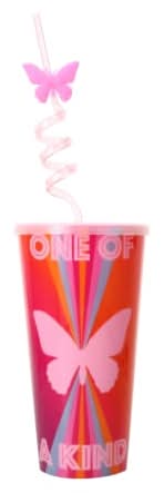 Summer Stadium Sipper With Lid & Straw 32oz Butterfly