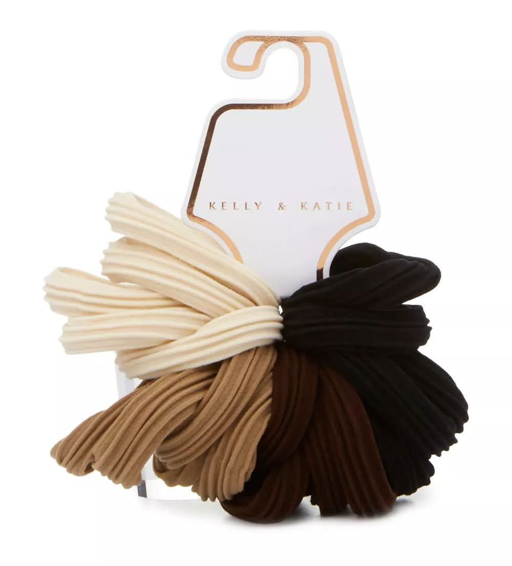 Kelly & Katie Ribbed Seamless Hair Ties - 20 Pack (Multicolor One Size)