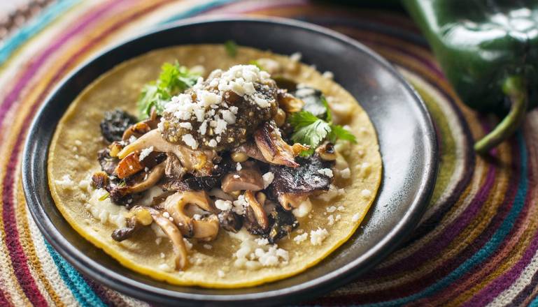 POBLANO, MUSHROOM & CORN TACO