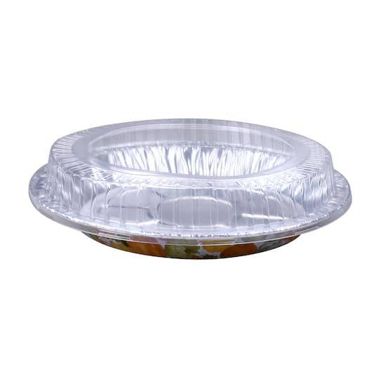 Standard Thanksgiving Pumpkin Aluminum Pie Baking Pans With Lids, 3Ct. By Celebrate It