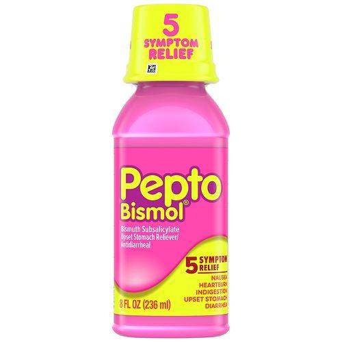 Pepto-Bismol Original Liquid, 5-Symptom Upset Stomach Fast Relief Original - 8.0 fl oz