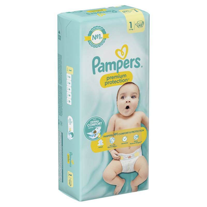 Pampers - Couches bébé premium protection taille1 2kg-5kg