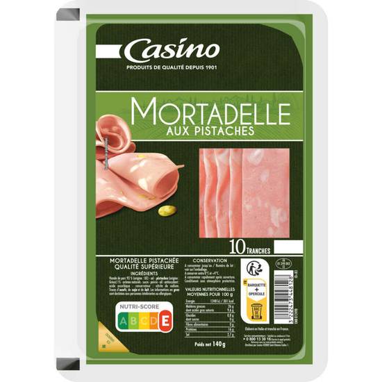 Mortadelle - Aux pistaches  - 10 tranches