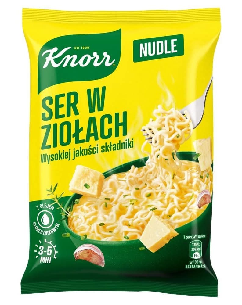 Knorr Nudle Zupa danie ser w ziołach 61 g