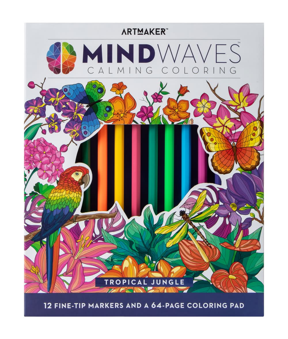 Artmaker™ Botanicals Creative Coloring Kit Tropical Jungle