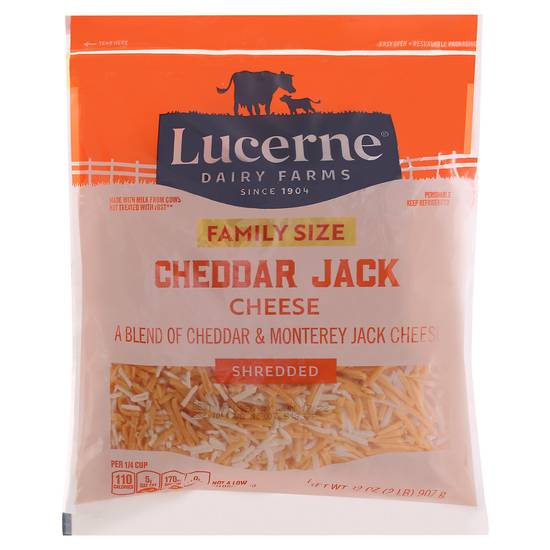 Lucerne Cheddar & Monterey Jack Cheeses, Fine Shredded (32 oz)