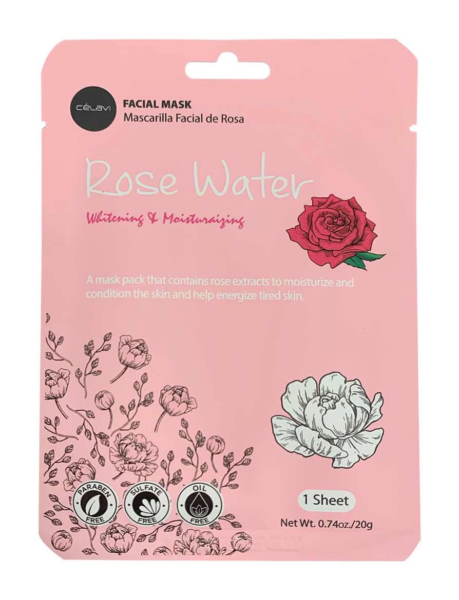 Celavi Rose Water Facial Mask 0.74 Oz