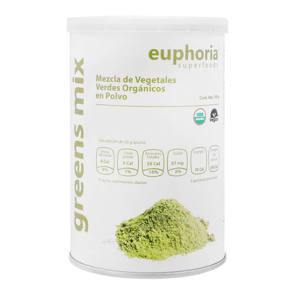 Euphoria Superfoods · Green mix mezcla de vegetales (100 g)