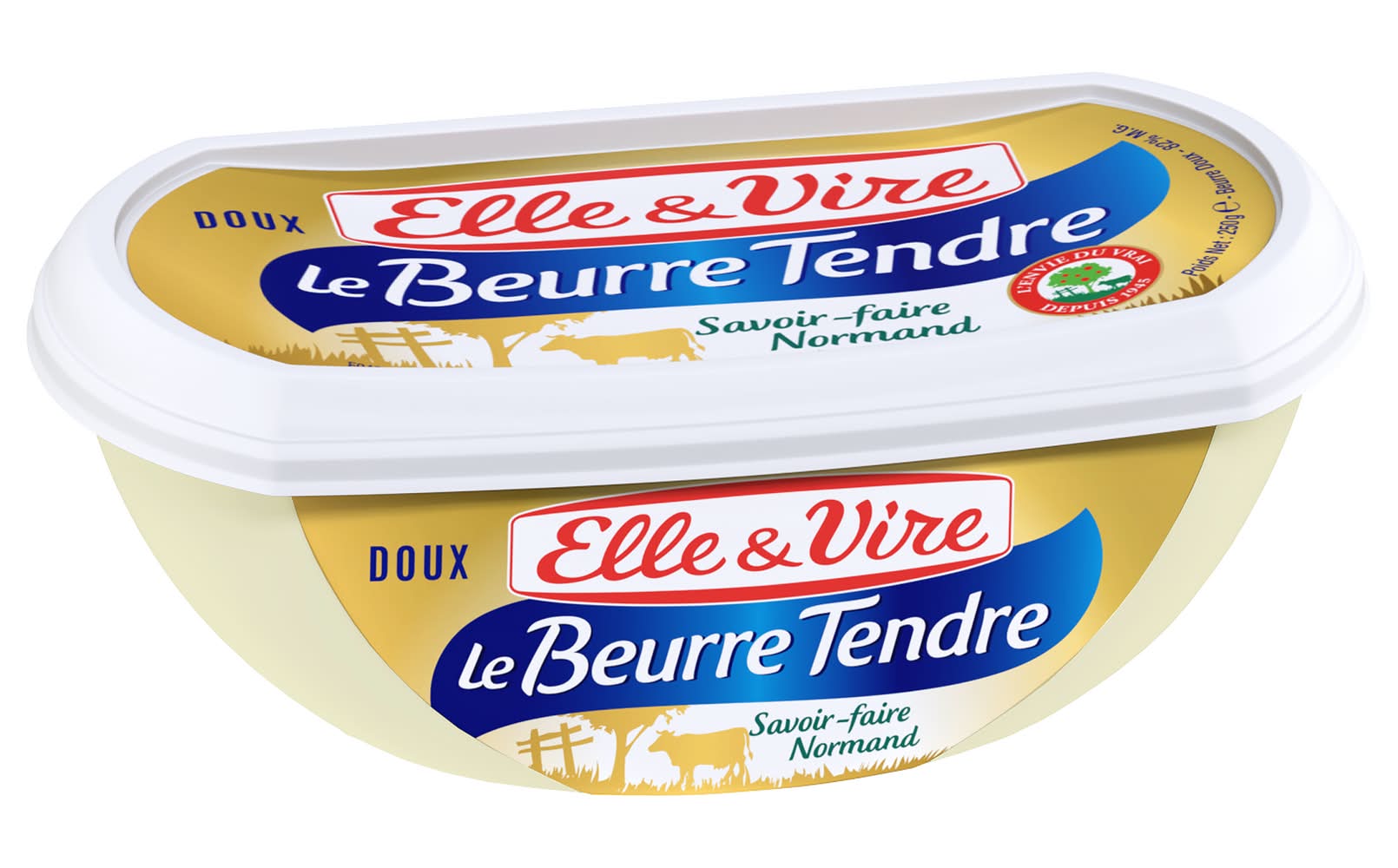 Elle & Vire - Beurre tendre doux 82% m.g. (250g)