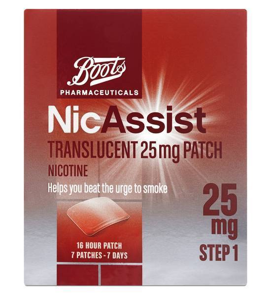 Boots Nicassist Translucent 25mg Patch