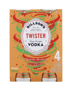 Billsons Vodka Twister Can 4x355ml