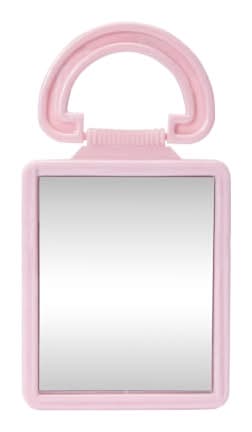 Large Handle Mirror Pink