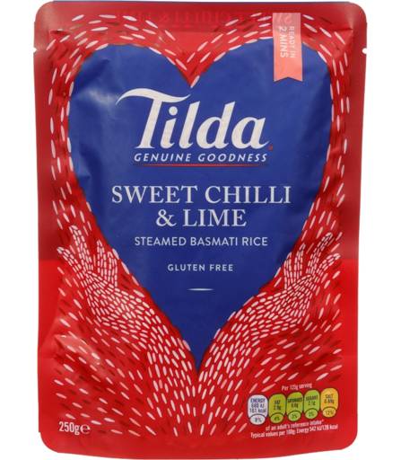 Tilda Sweet Chilli & Lime Steamed Basmati Rice (250g)