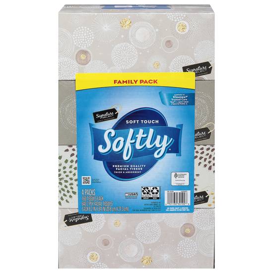 Signature Select Softly Soft Touch Facial Tissue (4 ct)