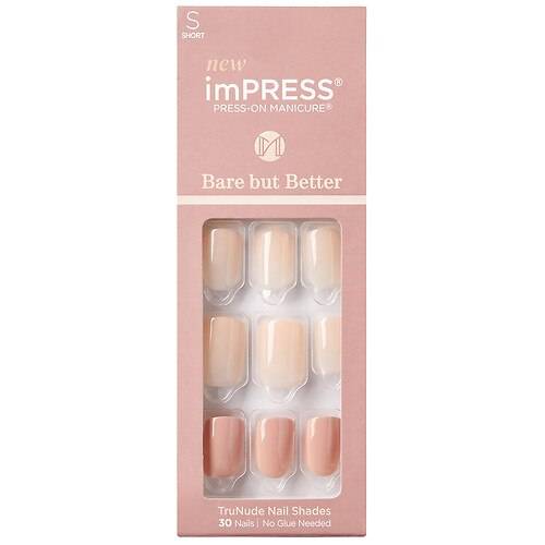 Kiss imPRESS Bare But Better Press-On Manicure Fake Nails - 30.0 ea