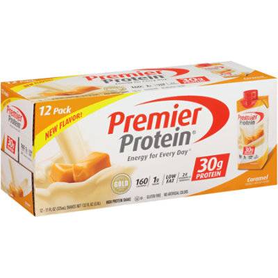 Premier Protein Nutritional Protein Shake, Caramel (12 x 11 fl oz)