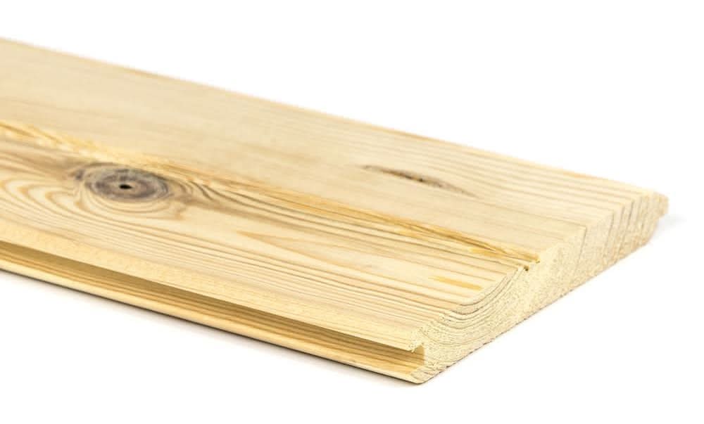 ReliaBilt 23/32-in x 5-3/8-in x 8-ft Reversible Unfinished Pine Wood Tongue and groove Smooth Wall Plank