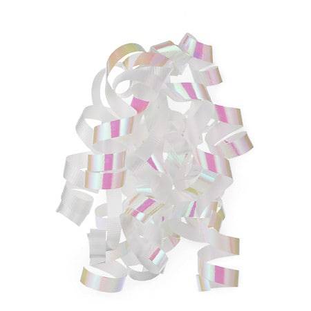 Hallmark Curly Ribbon Gift Bow, White/Iridescent