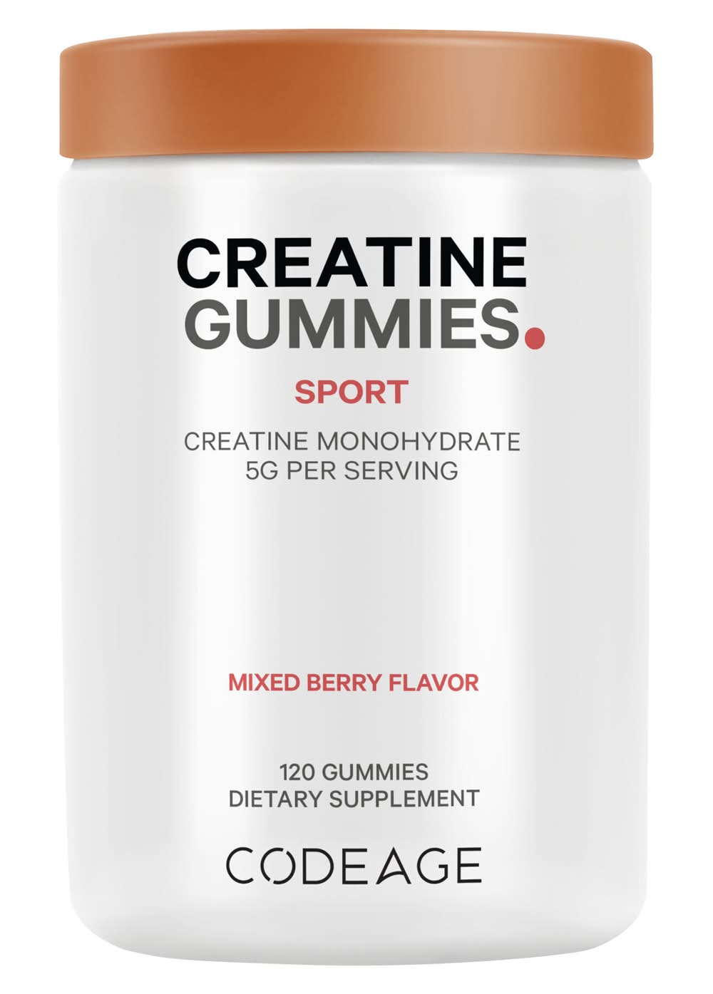 Codeage Sport Creatine Gummies, Mixed Berry (120 ct)