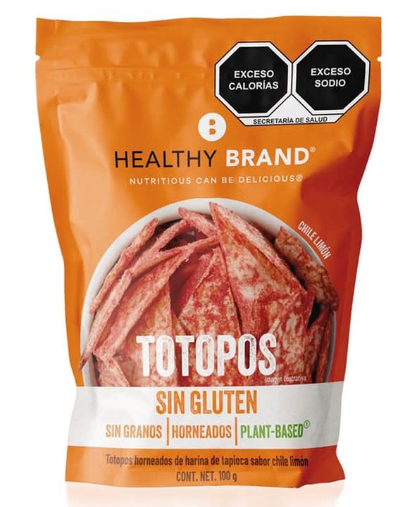 Healthy Brand · Totopos vegano, chile - limón (100 g)