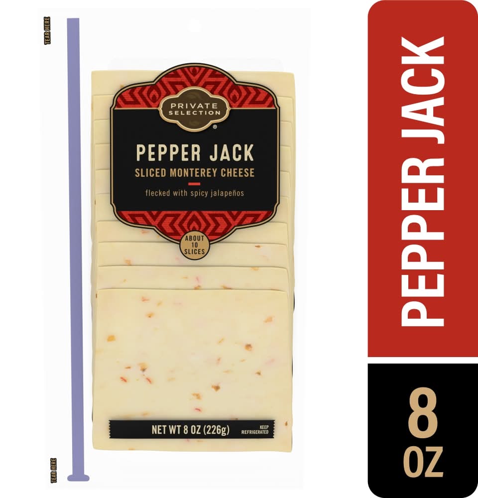 Private Selection Pepper Jack Sliced Monterey Cheese (8 oz, 10 ct)