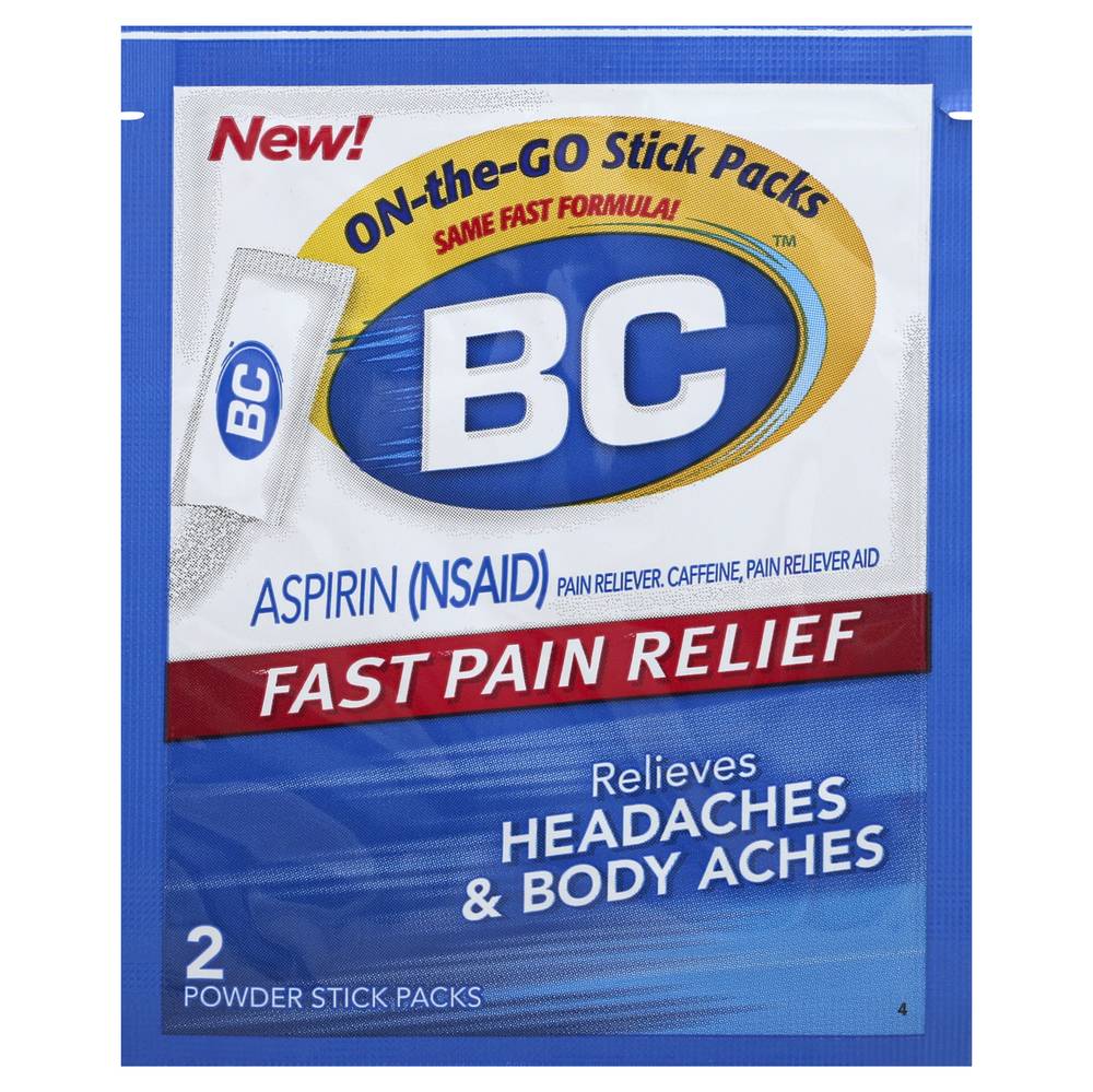 Bc Aspirin Fast Pain Relief Headache & Body Aches (2 ct)