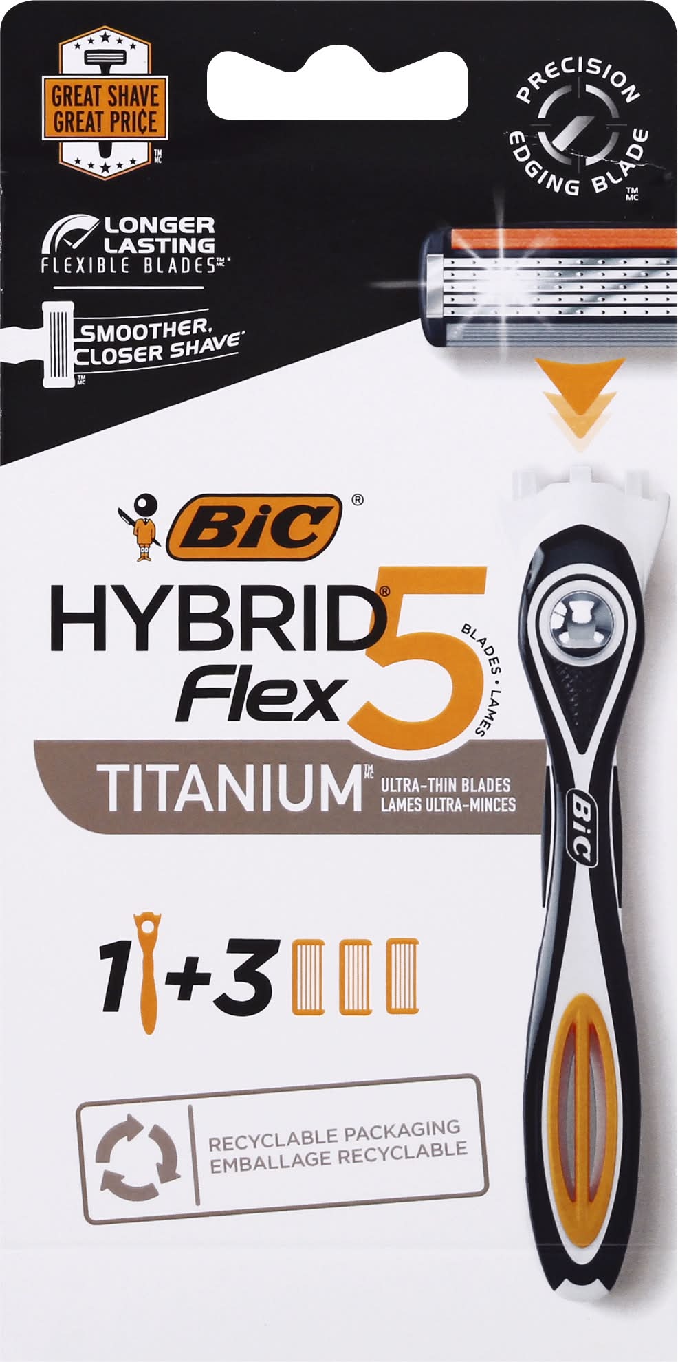 BiC Hybrid Flex5 Titanium Razor (4.8 oz)