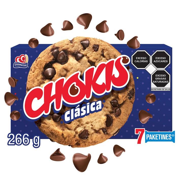 Chokis · Clásica galletas con chispas, chocolate (7 un)
