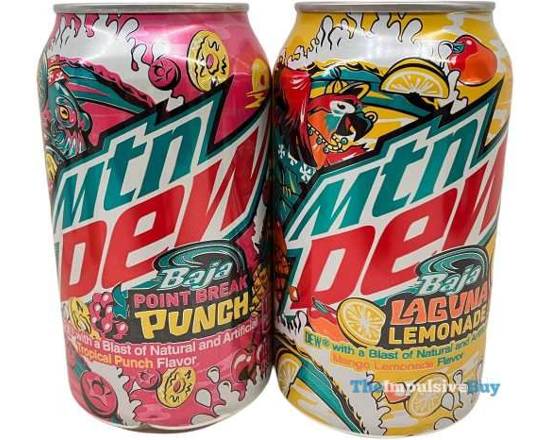 Mountain Dew, Baja Point Break Punch, Dew With A Blast Of Natural And Artificial Tropical Punch Flavor