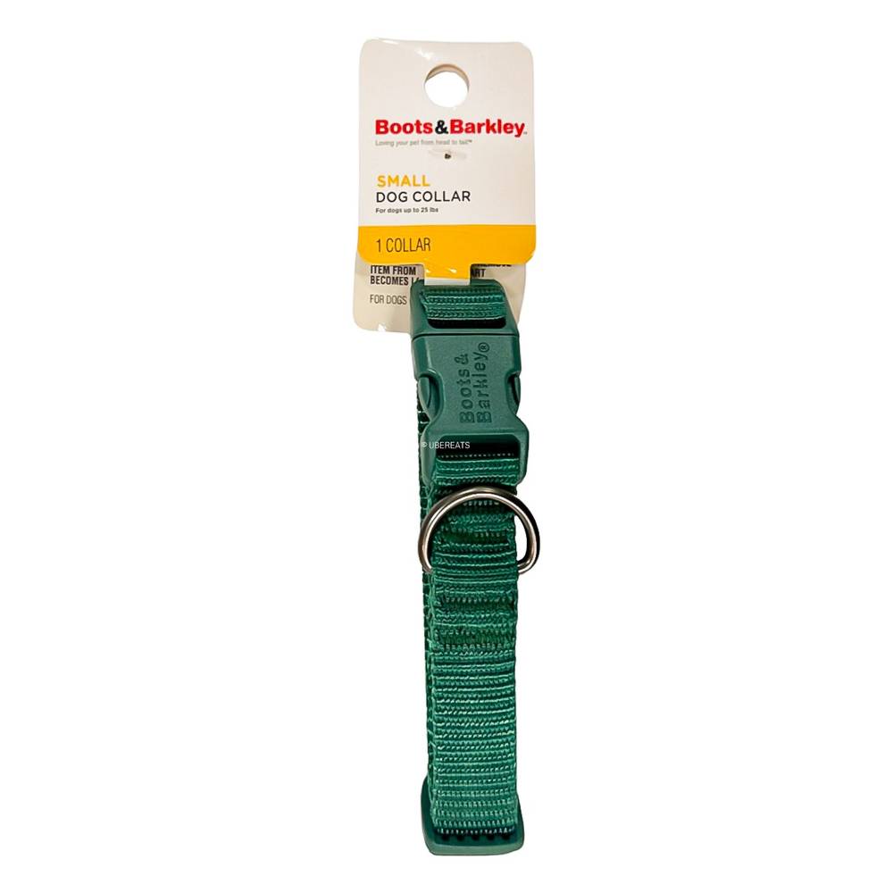 Boots& Barkley Basic Dog Adjustable Collar With Color Matching Buckle (s/green)