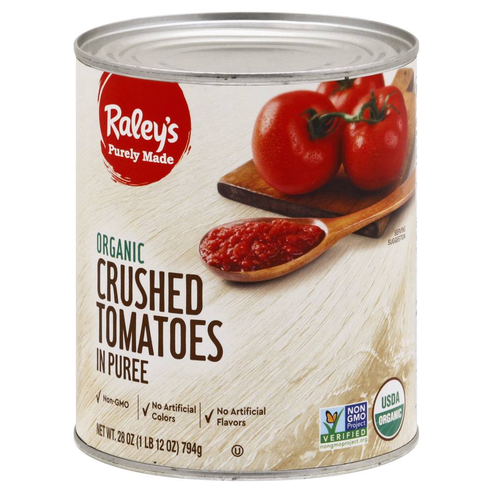 Raley'S Organic Crushed Peeled Tomatoes 28 Oz