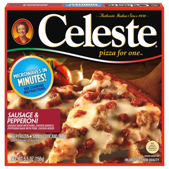 Celeste Pizza For One Sausage & Pepperoni
