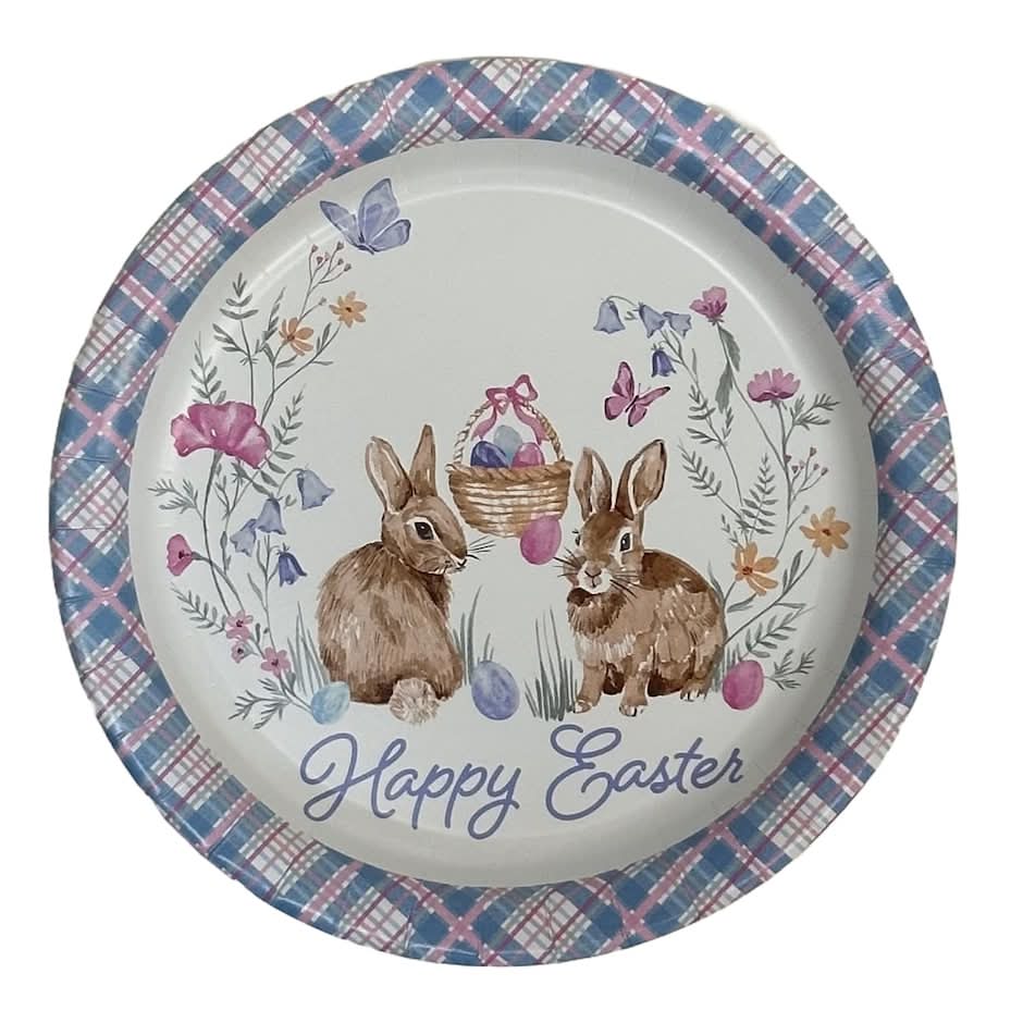 Seasonal Collection Easter Round Paper Plates, 15-pc Pack.