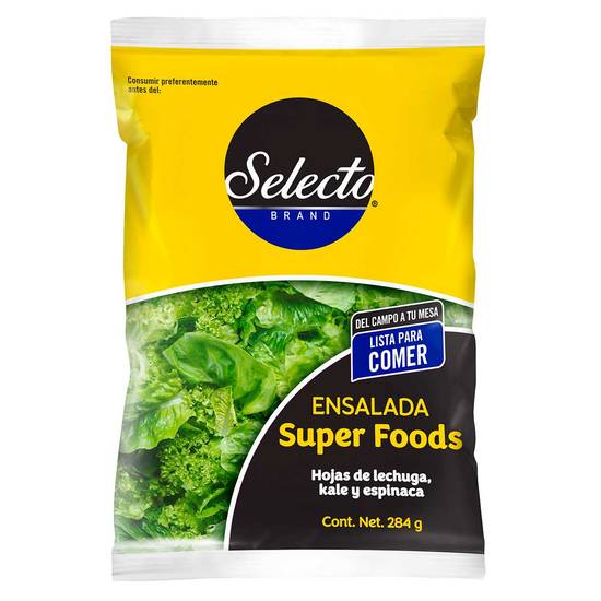 Selecto ensalada superfood lechuga, kale y espinaca (284 g)