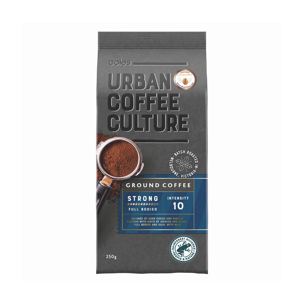 Coles Urban Coffee Culture Strong Ground Coffee 250g