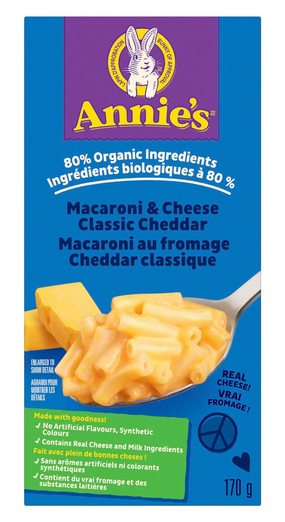 Annie's macaroni et fromage cheddar classique - macaroni & cheese classic cheddar