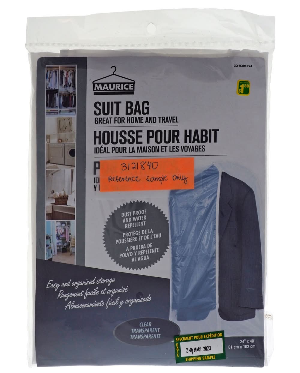 2 housses à vêtements