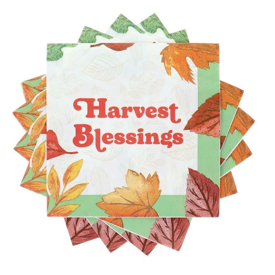 Harvest Leaves Print 2-ply Lunch Napkin (24 ct)
