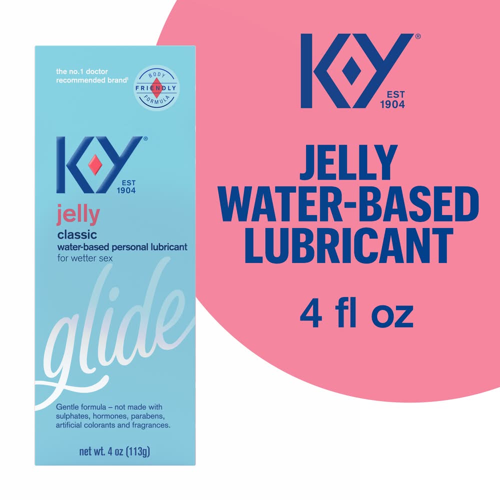 KY Glide Jelly Classic Water-Based Personal Lubricant (4 fl oz)